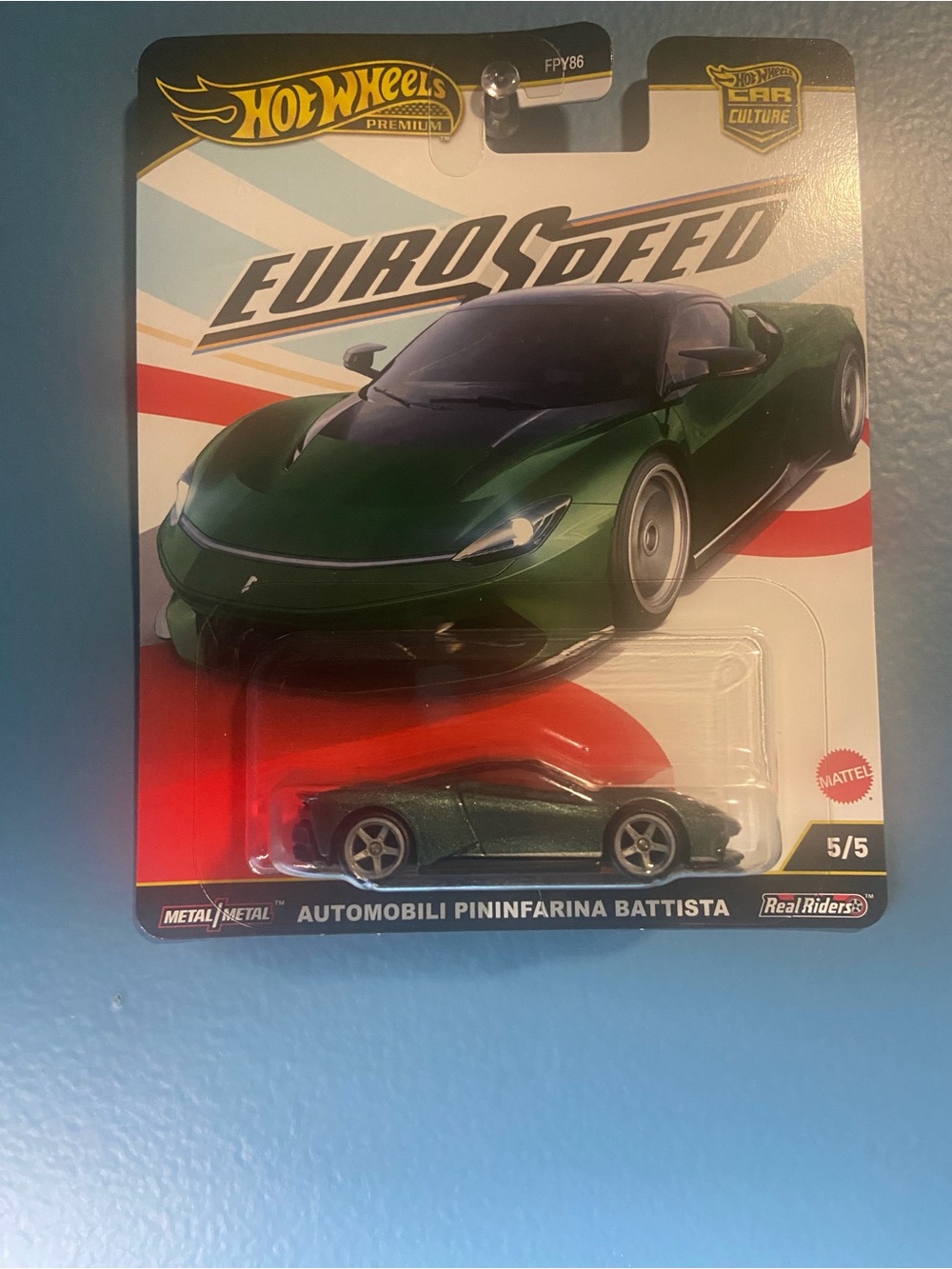 Hot Wheels EuroSpeed Automobili Pininfarina Battista Toy Car - Green